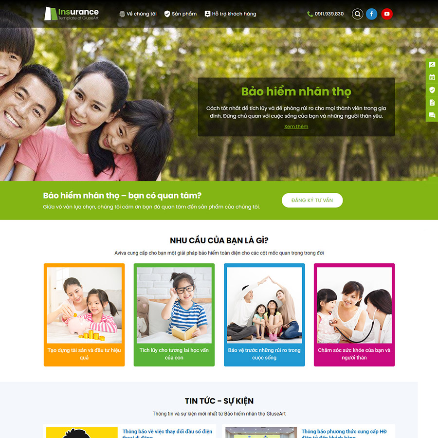 Theme wordpress Công ty bảo hiểm