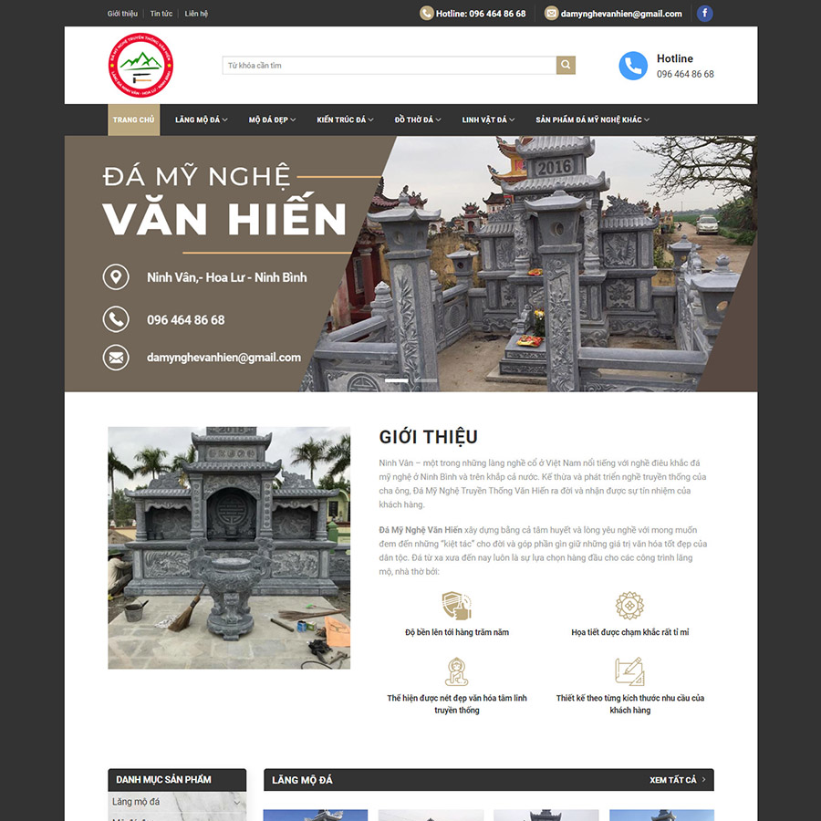 Theme wordpress flatsome bán bia đá 01