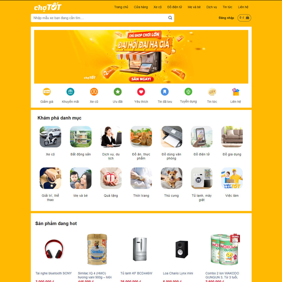 Theme wordpress chợ tốt