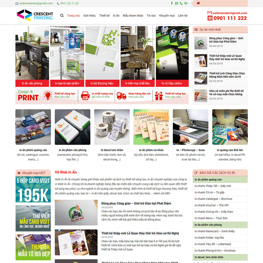 Theme wordpress In Ấn – Mẫu theme wordpress đẹp cho doanh nghiệp