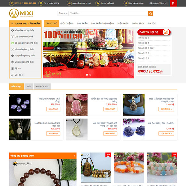 Theme wordpress phong thủy