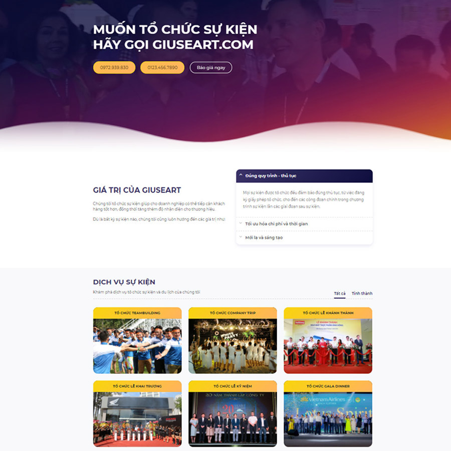 Theme wordpress sự kiện 04