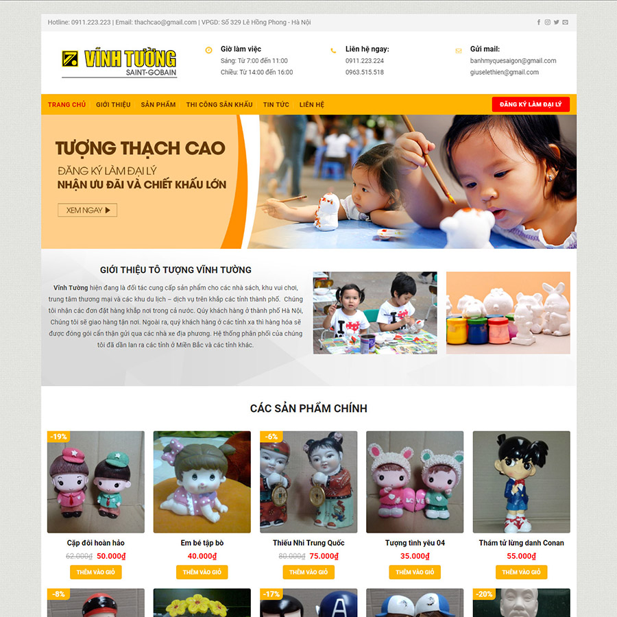 Theme wordpress bán tượng