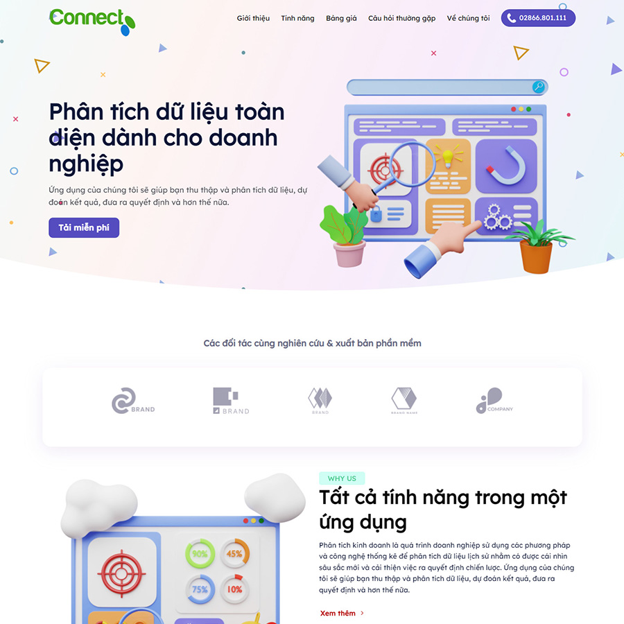 Theme wordpress landing page bán phần mềm, ứng dụng